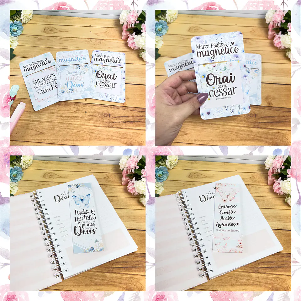 Kit Digital Frases Jardim Fé Religião Arquivos em Png 4