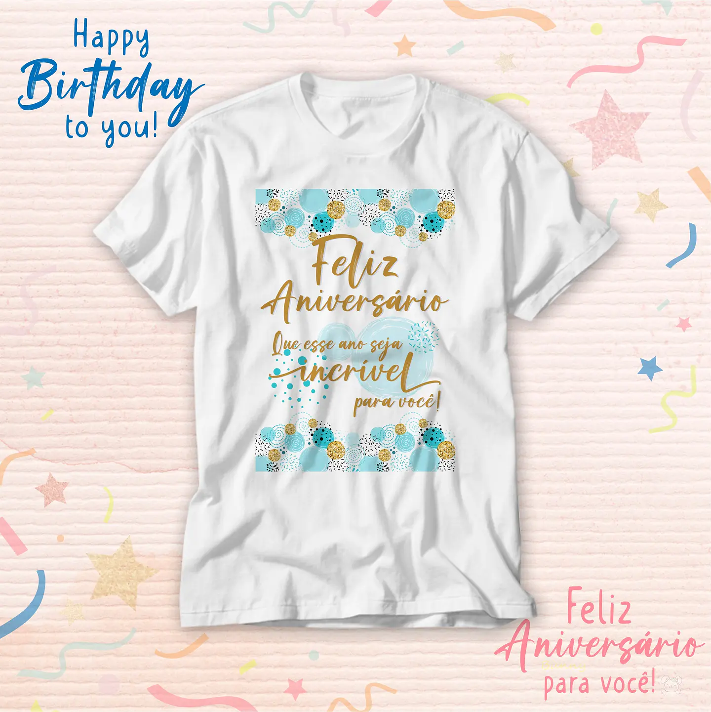 14 Artes para Camisa Fleiz Aniversário Arquivo Editavél 15