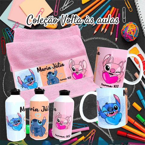 78 Artes para Caneca, Toalinha e Squezee Personagens Disney Volta as Aulas Arquivo Editavél 