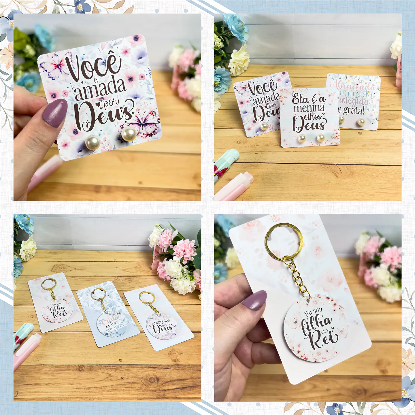 Kit Digital Frases Jardim Fé Religião Arquivos em Png 6