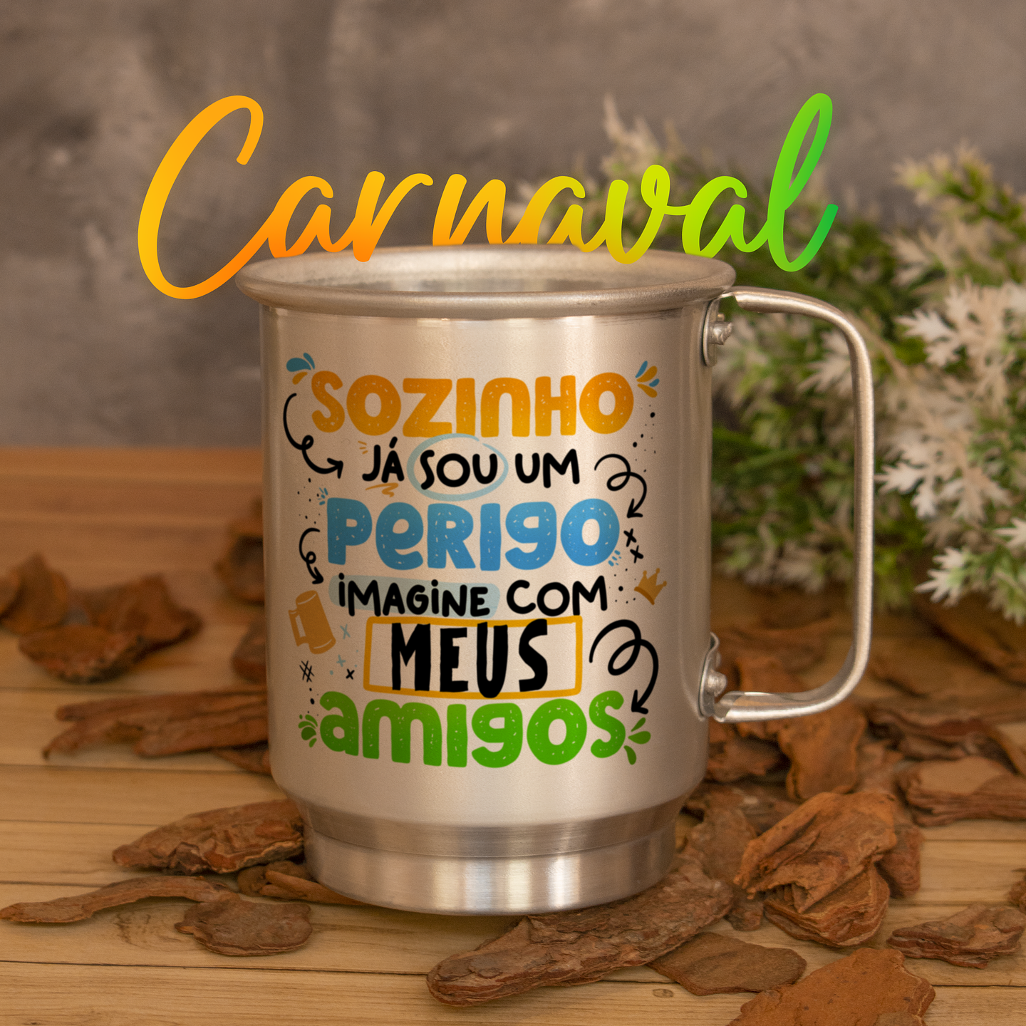 Kit Digital Frases Carnaval Folia Arquivos em Png 8