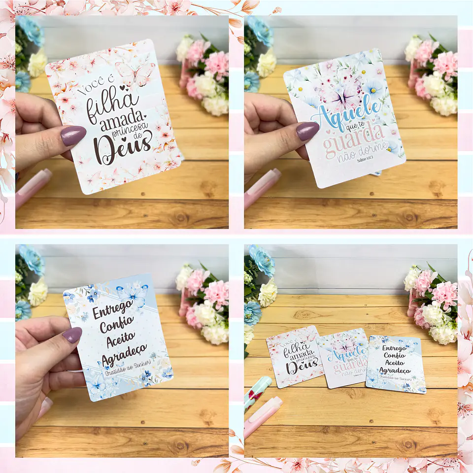 Kit Digital Frases Jardim Fé Religião Arquivos em Png 7