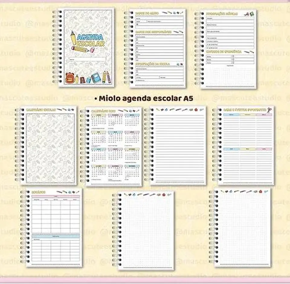Combo Agendas Mais Kit digital Volta as Aulas Arquivo em Pdf   9