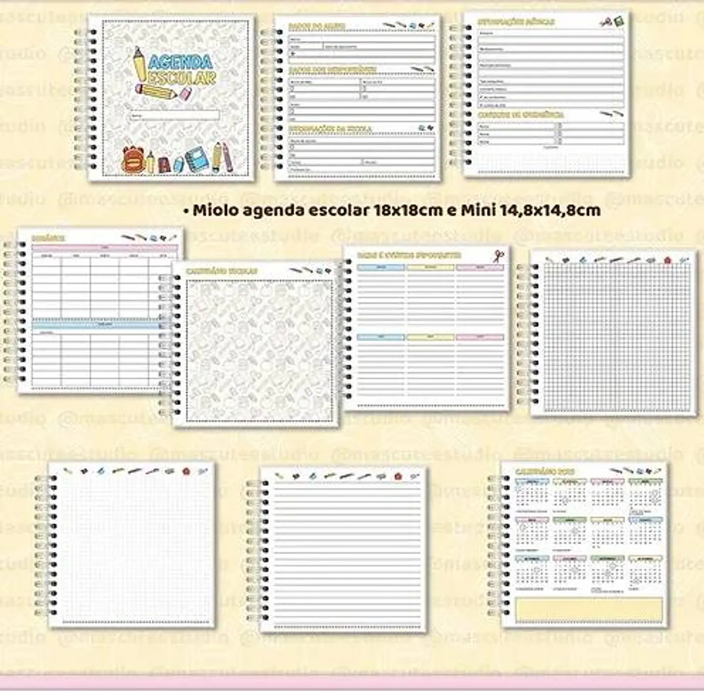 Combo Agendas Mais Kit digital Volta as Aulas Arquivo em Pdf   12