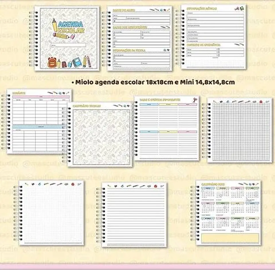 Combo Agendas Mais Kit digital Volta as Aulas Arquivo em Pdf   12