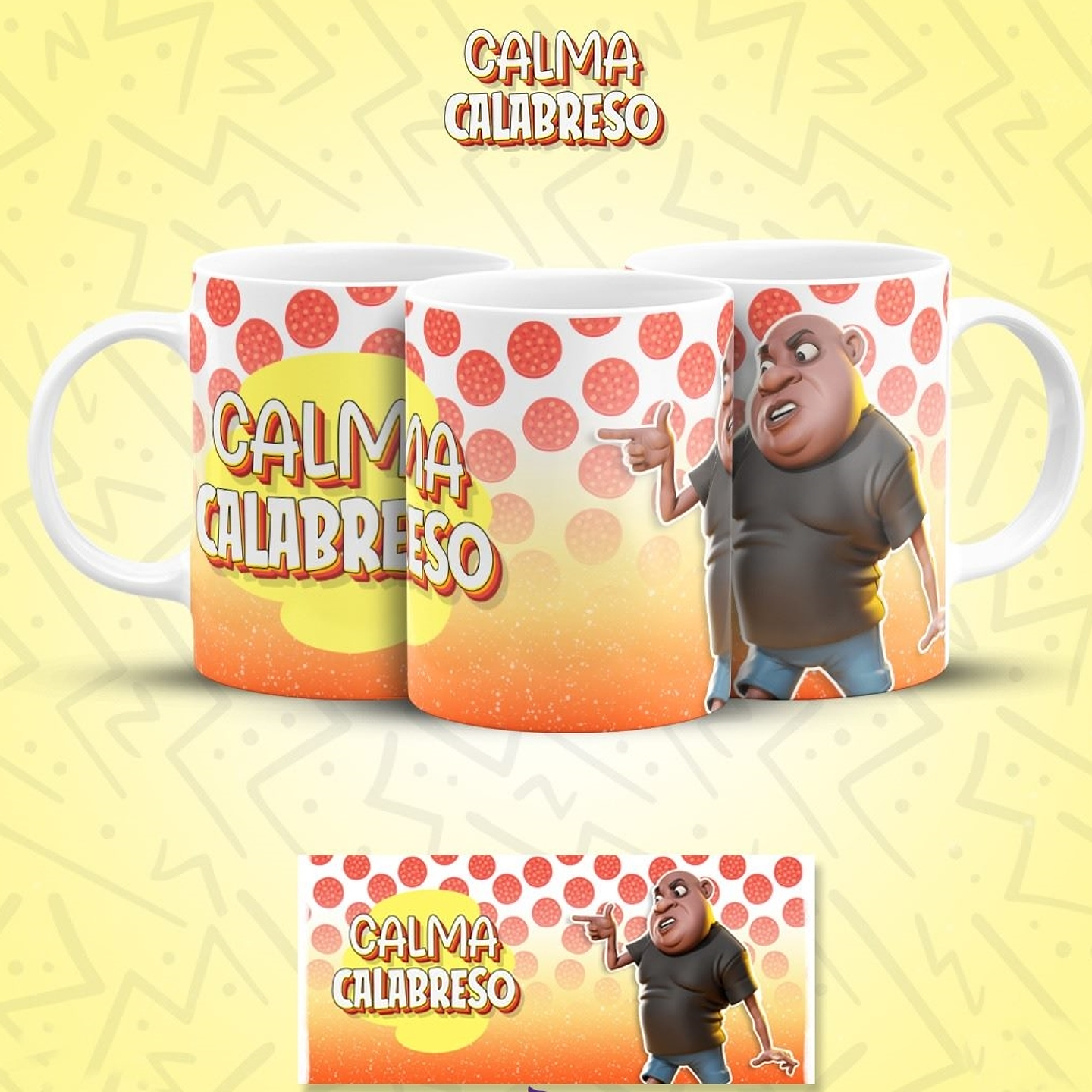 Arte Caneca Calma Calabreso Arquivo em Jpg   2