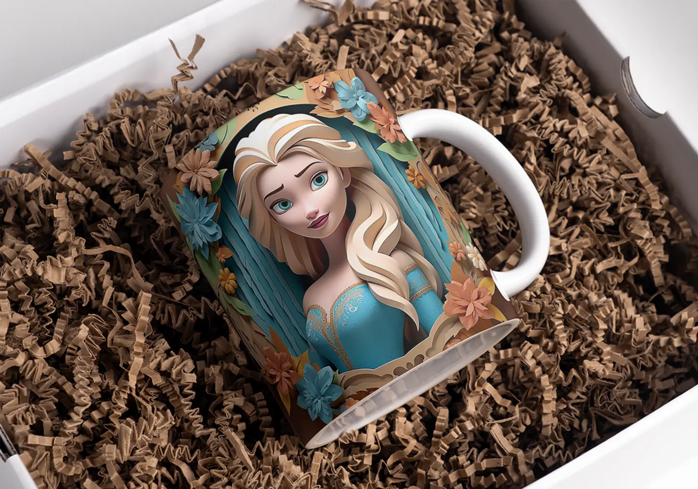 5 Artes para Caneca 3D Princesas da Disney Arquivo em Jpg 3