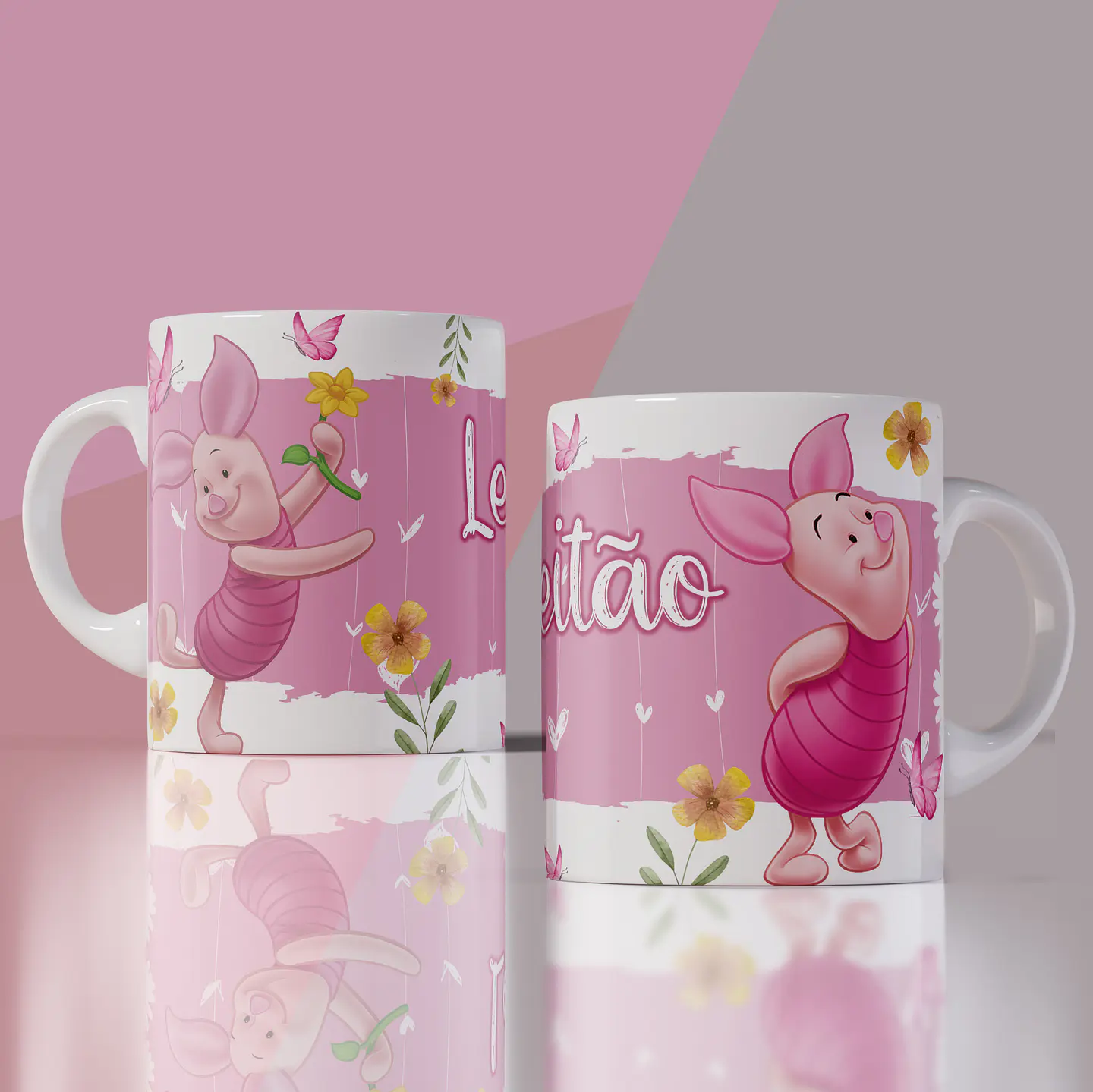 5 Artes para Caneca Ursinho Pooh Arquivo Editável 4