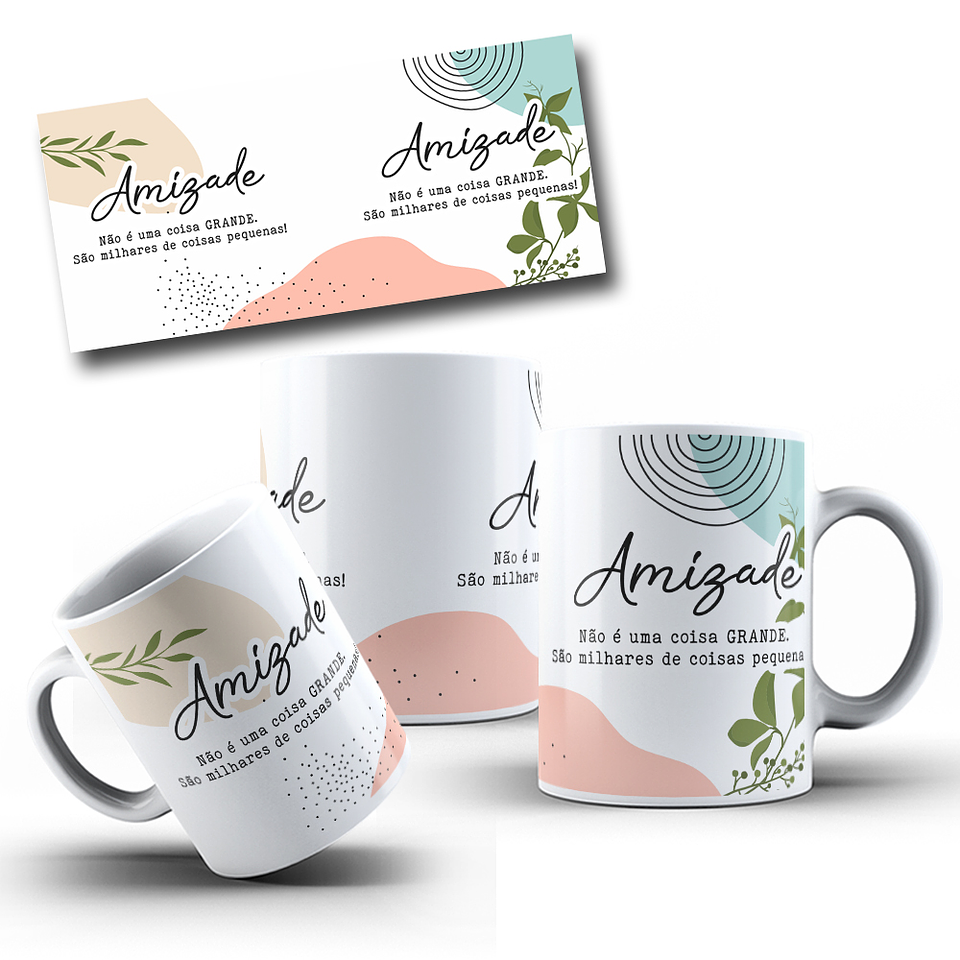 8 Artes para Caneca Amizade Amigos Arquivo Editável 2