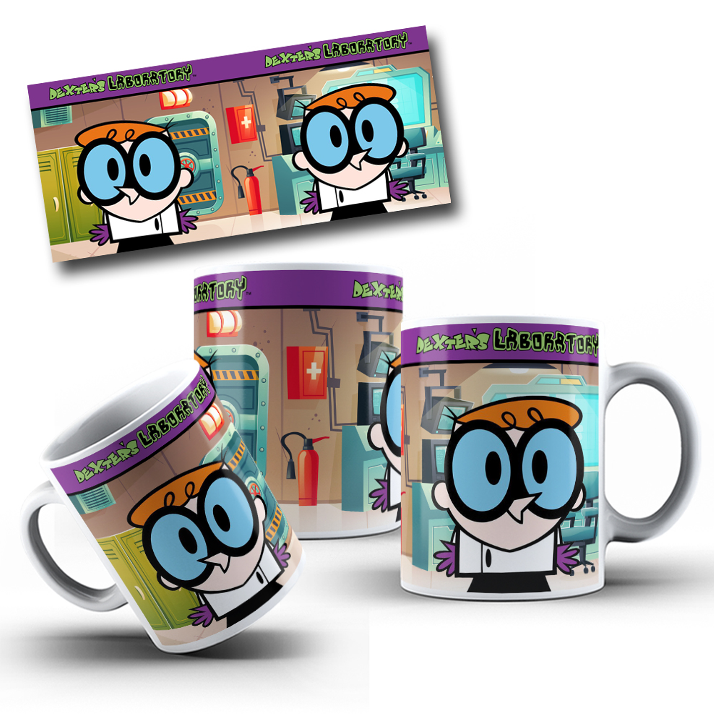7 Artes para Caneca Laboratório Dexter Arquivo Editável 4