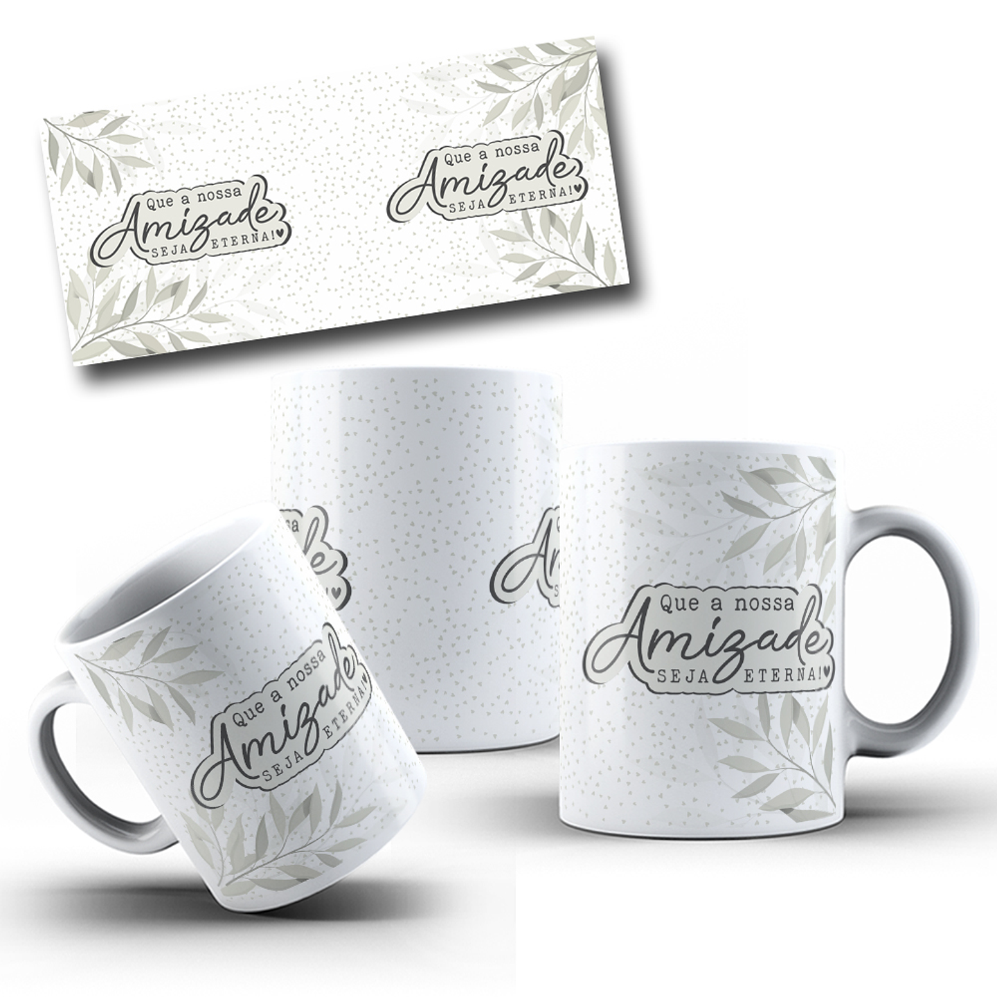 8 Artes para Caneca Amizade Amigos Arquivo Editável 3