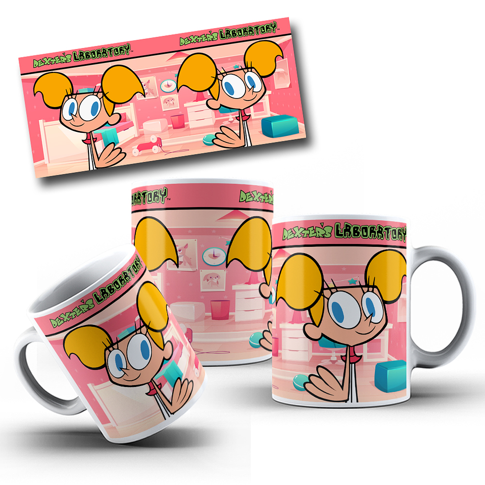 7 Artes para Caneca Laboratório Dexter Arquivo Editável 5