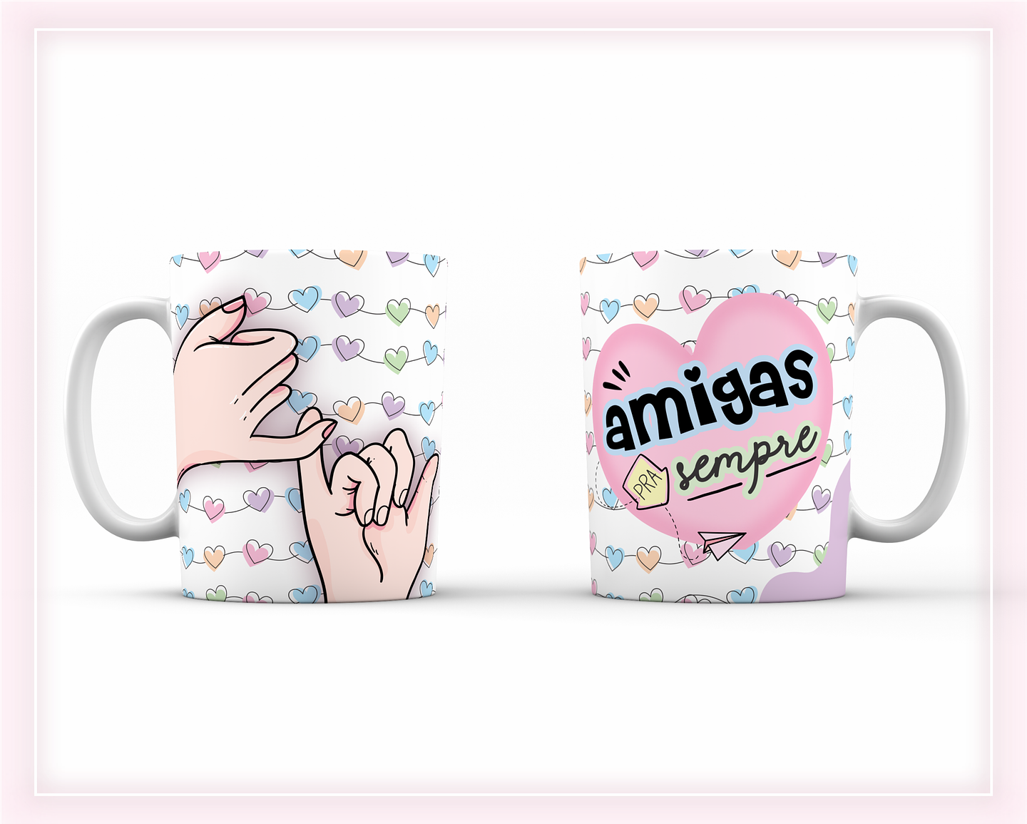 8 Artes para Caneca Amizade Amigas Arquivo Editável  1