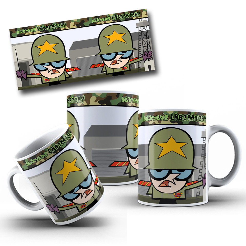 7 Artes para Caneca Laboratório Dexter Arquivo Editável 6