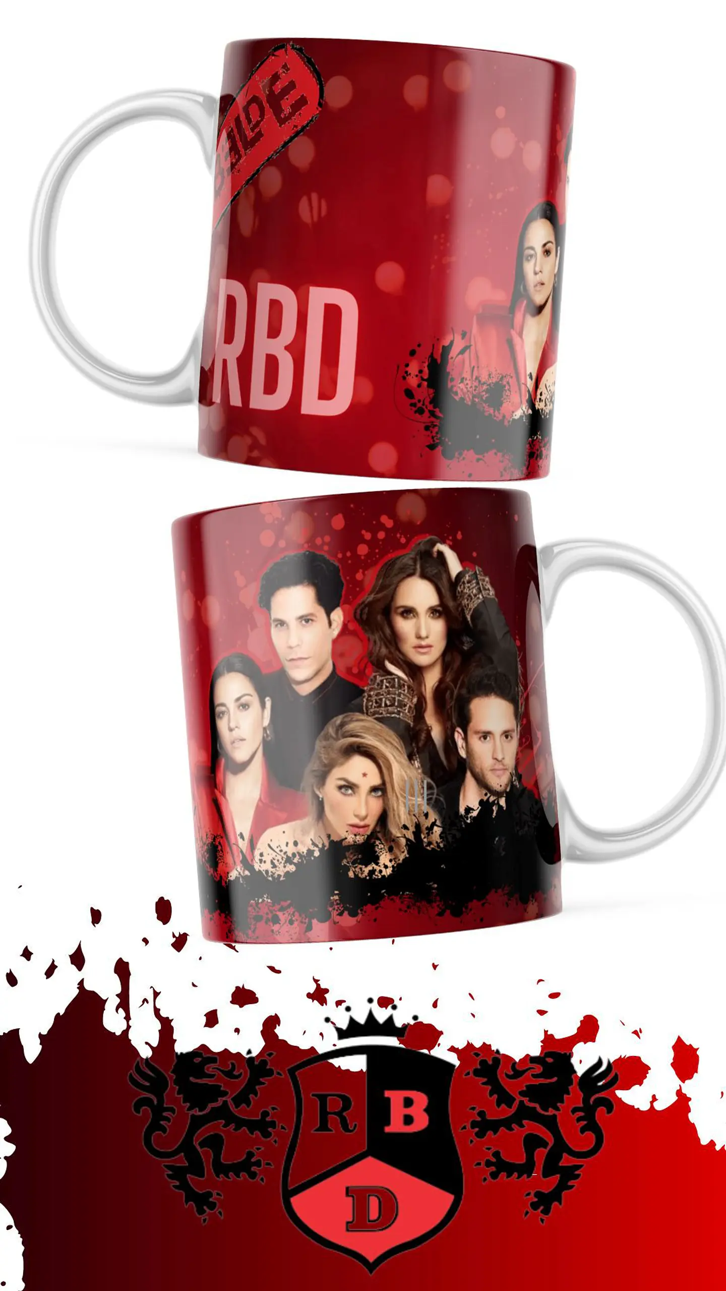 7 Artes para Caneca e Camisa Rebeldes RBD Arquivo em Jpg 5