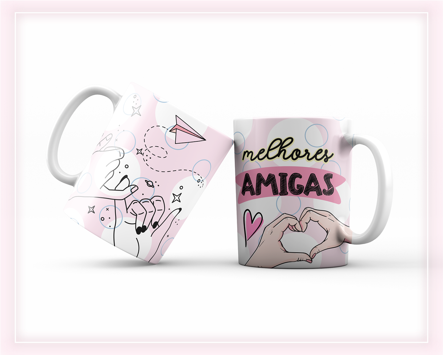 8 Artes para Caneca Amizade Amigas Arquivo Editável  2