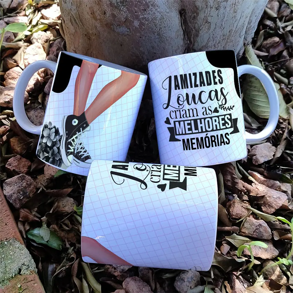 8 Artes para Caneca Amizade Amigas Arquivo Editável   3