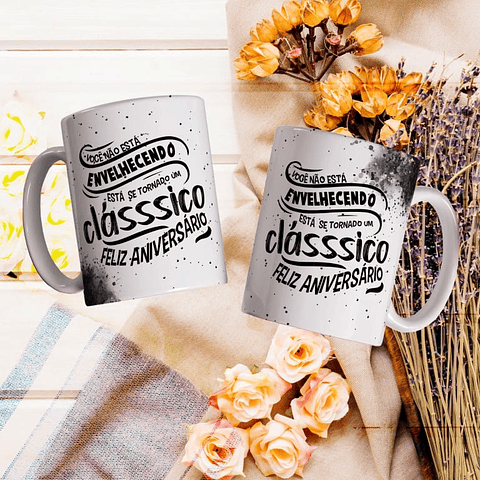 8 Artes para Caneca Feliz Aniversário Arquivo Editável