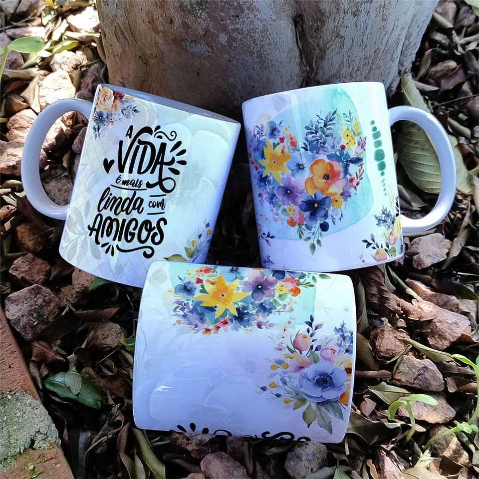 8 Artes para Caneca Amizade Amigas Arquivo Editável   8