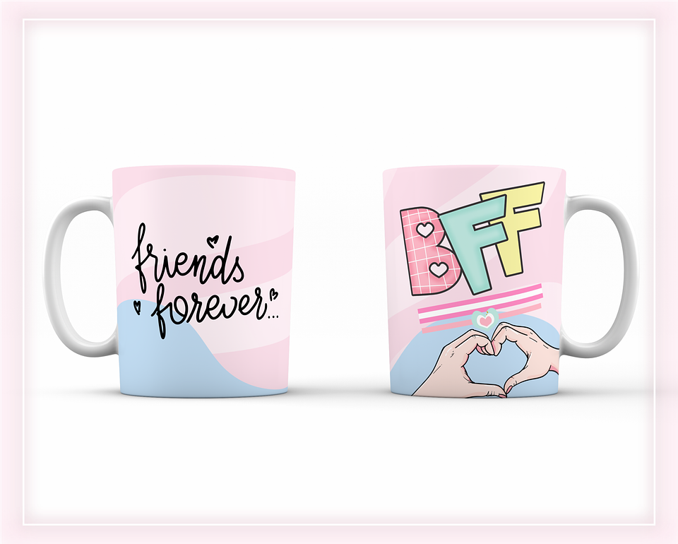 8 Artes para Caneca Amizade Amigas Arquivo Editável  5