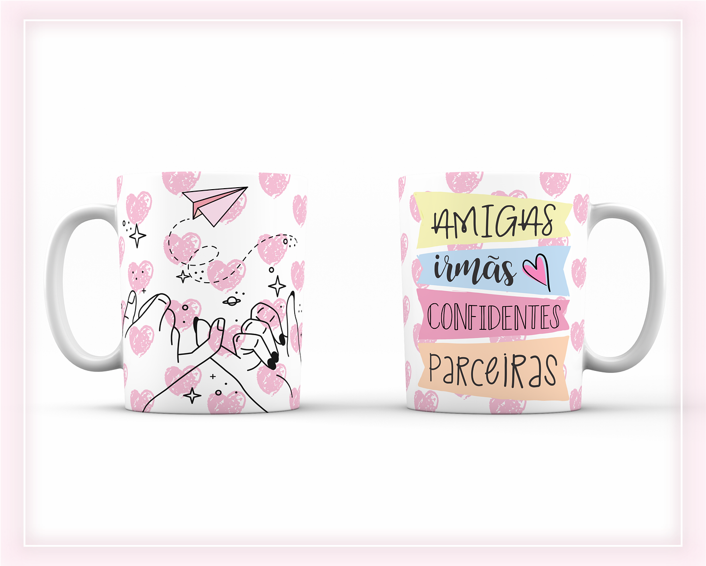 8 Artes para Caneca Amizade Amigas Arquivo Editável  7