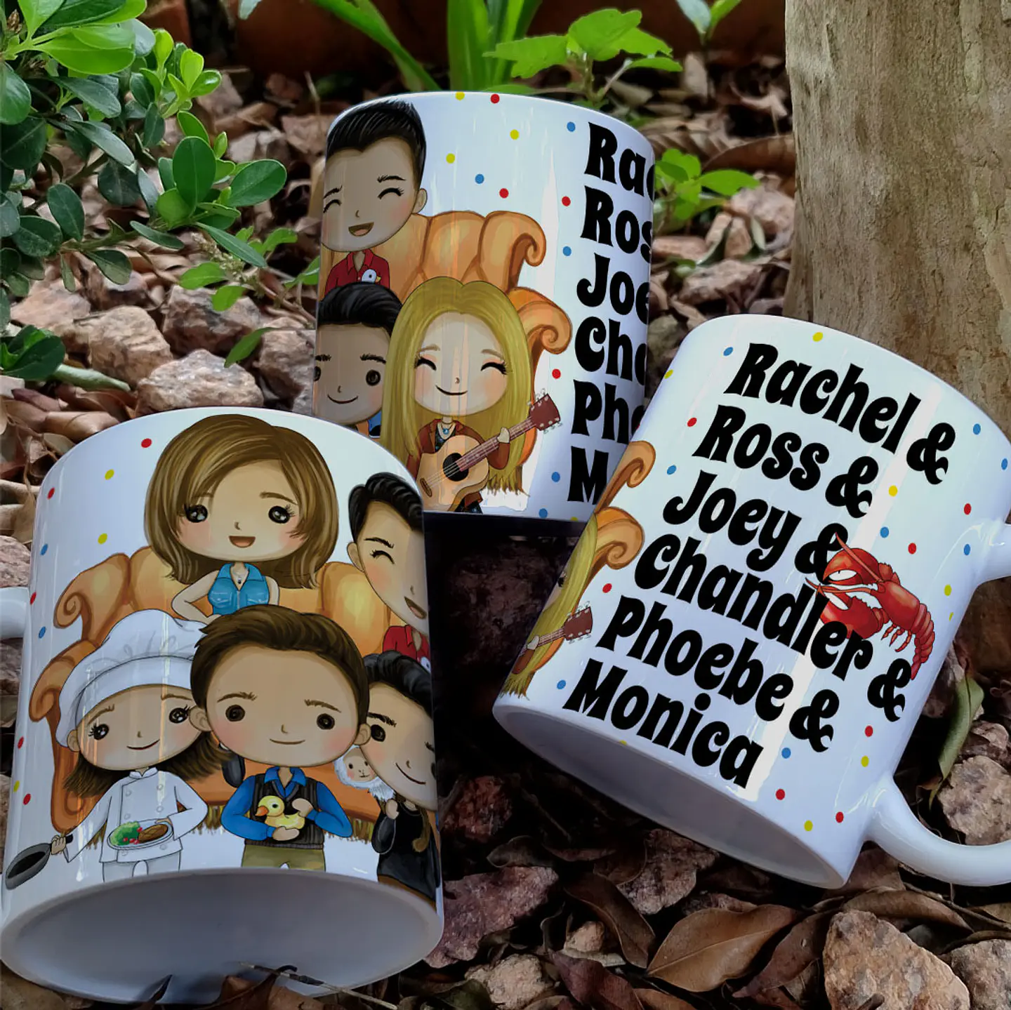 8 Artes para Caneca Amigos Friends Personagens Arquivo em Jpg 2