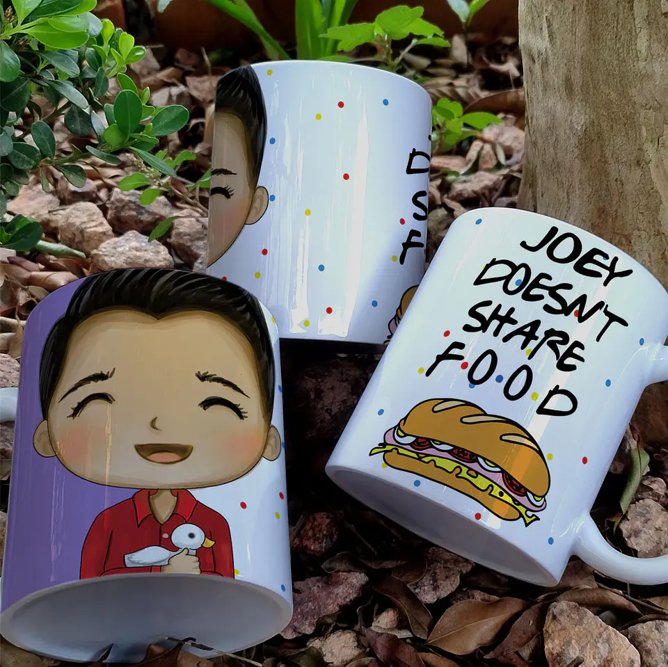 8 Artes para Caneca Amigos Friends Personagens Arquivo em Jpg 5