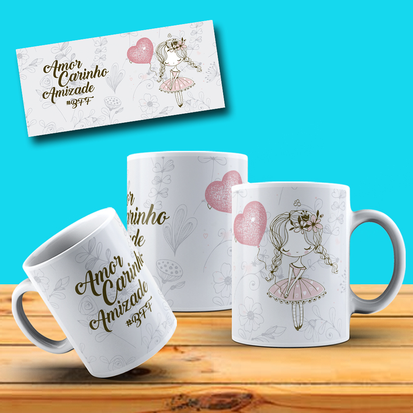 33 Artes para Caneca Amizade Amigos Arquivo em Jpg 5