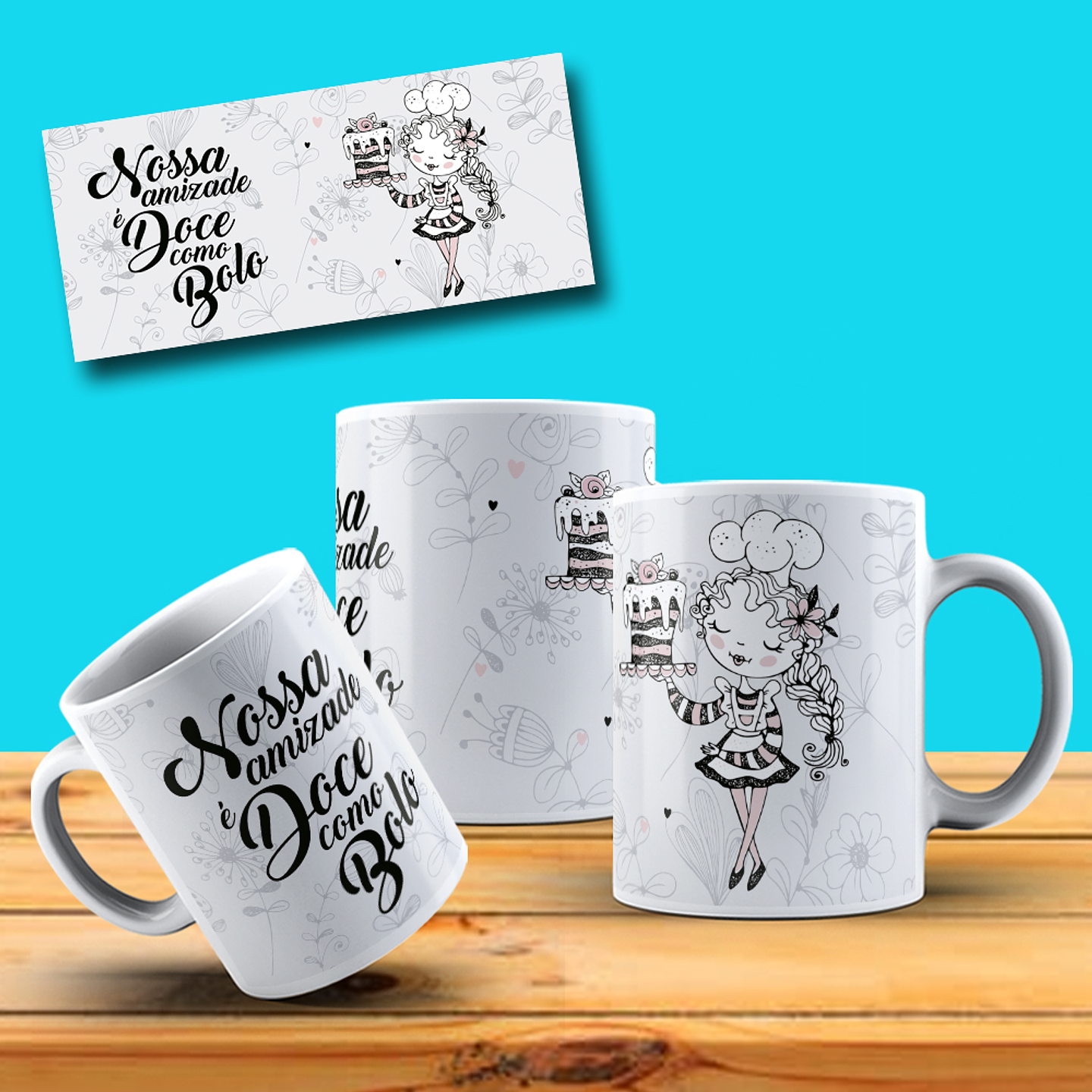33 Artes para Caneca Amizade Amigos Arquivo em Jpg 6