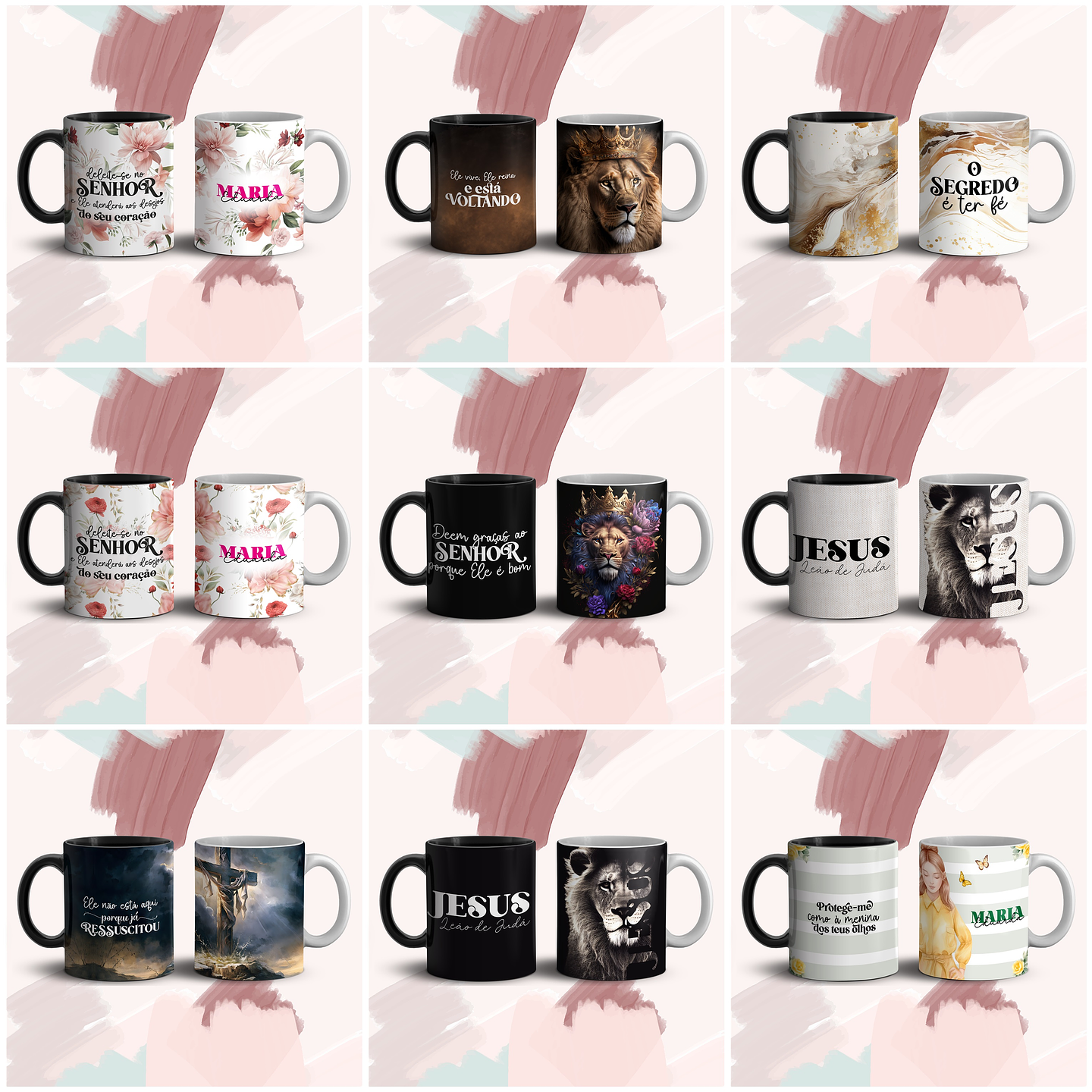 45 Artes para Caneca Frases Gospel Arquivo em Jpg  1