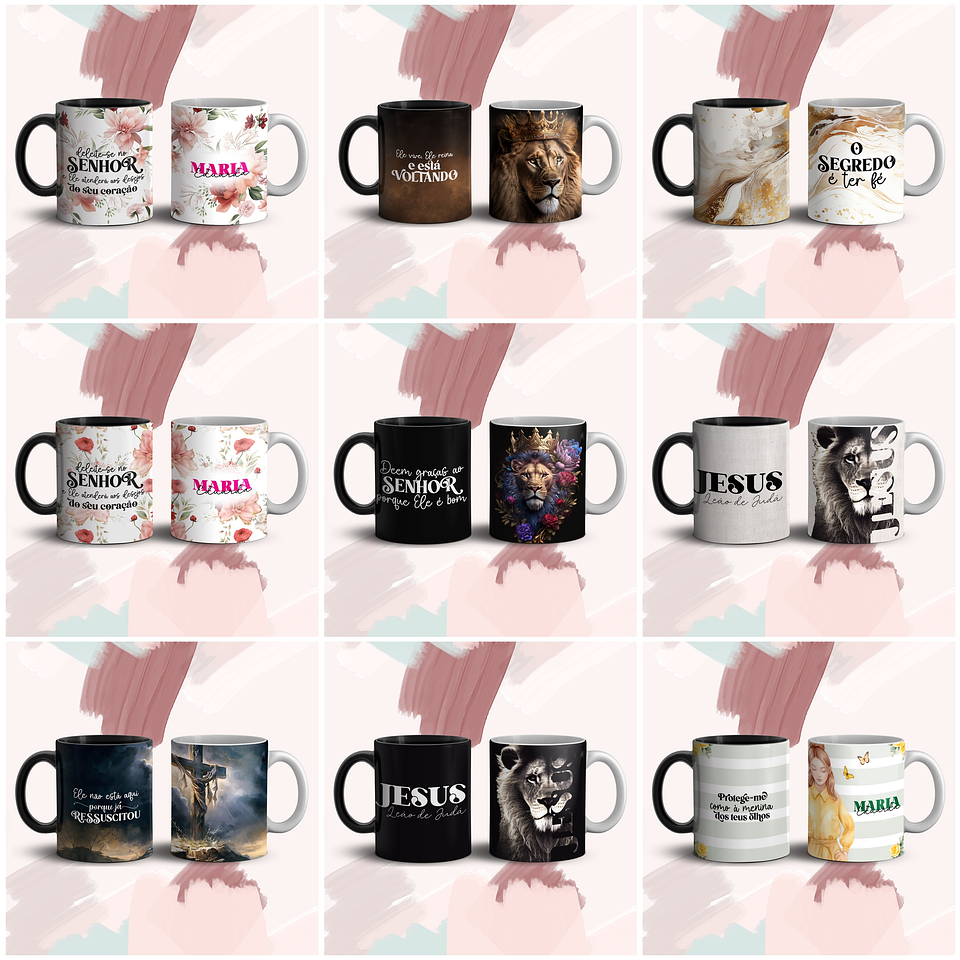 45 Artes para Caneca Frases Gospel Arquivo em Jpg  1