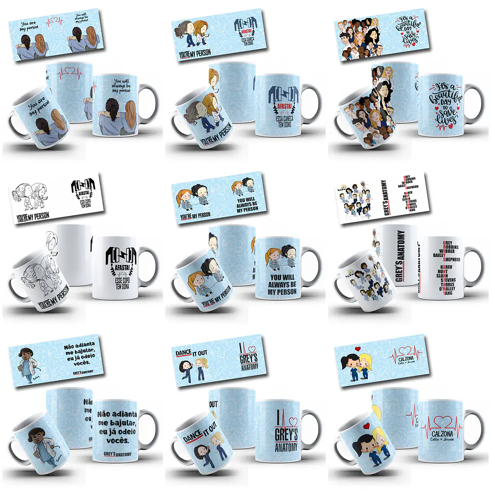47 Artes para Caneca Greys Anatomy Arquivo em Jpg  3