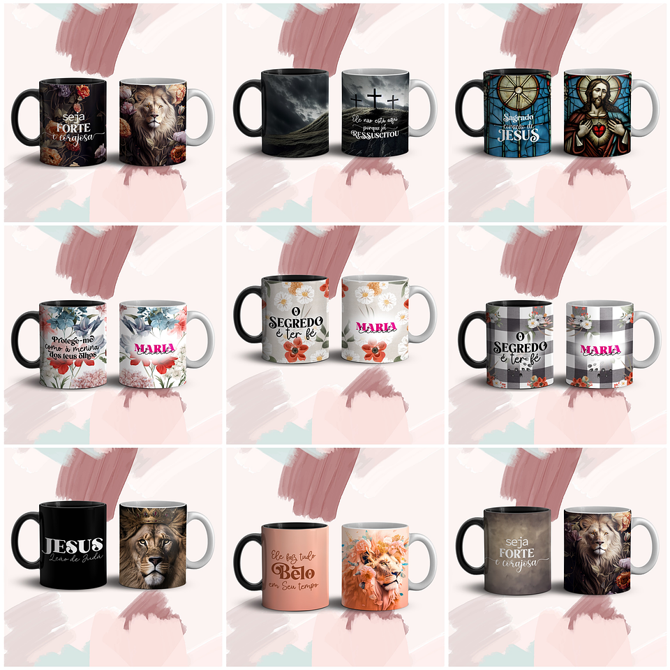 45 Artes para Caneca Frases Gospel Arquivo em Jpg  4