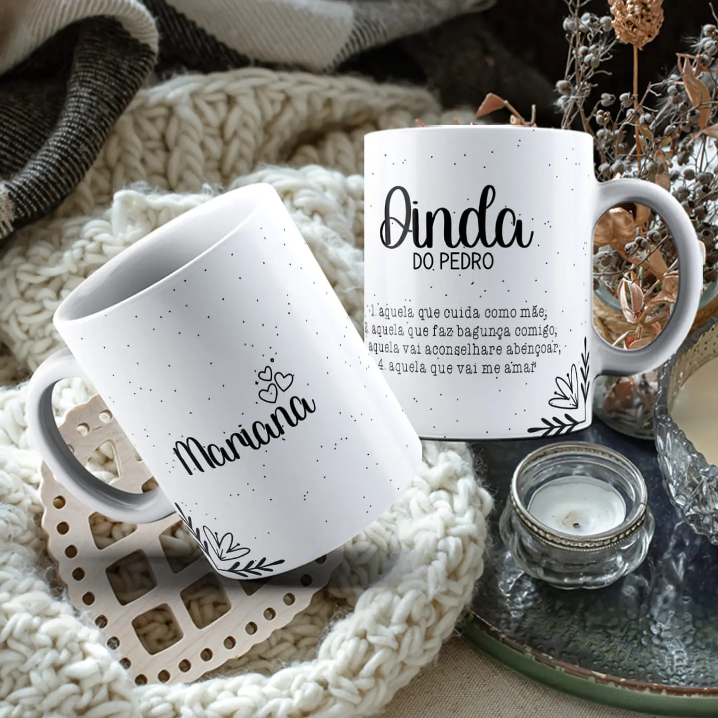 10 Artes para Caneca Convite Padrinhos Dindos Minimalista Arquivo Editável 2