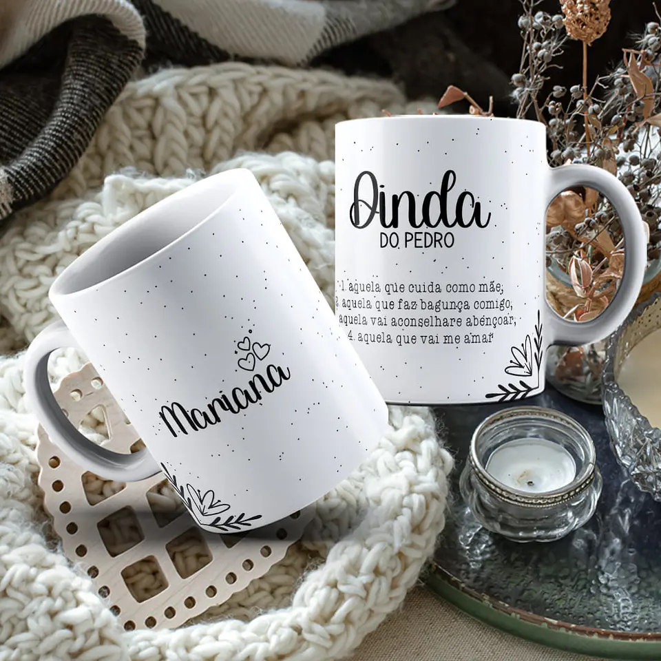10 Artes para Caneca Convite Padrinhos Dindos Minimalista Arquivo Editável 2