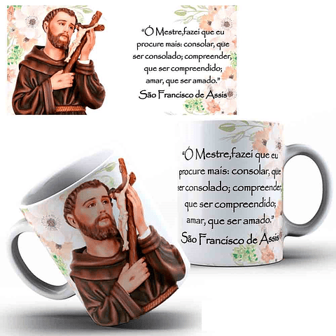 35 Artes para Caneca Santinhos Catolicos com Oração Arquivo Editável