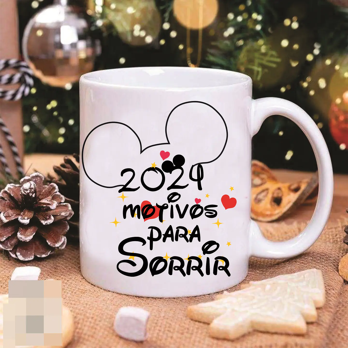 10 Artes para Caneca e Camisa Ano Novo Disney Mickey e Minnie Arquivo Editável 2