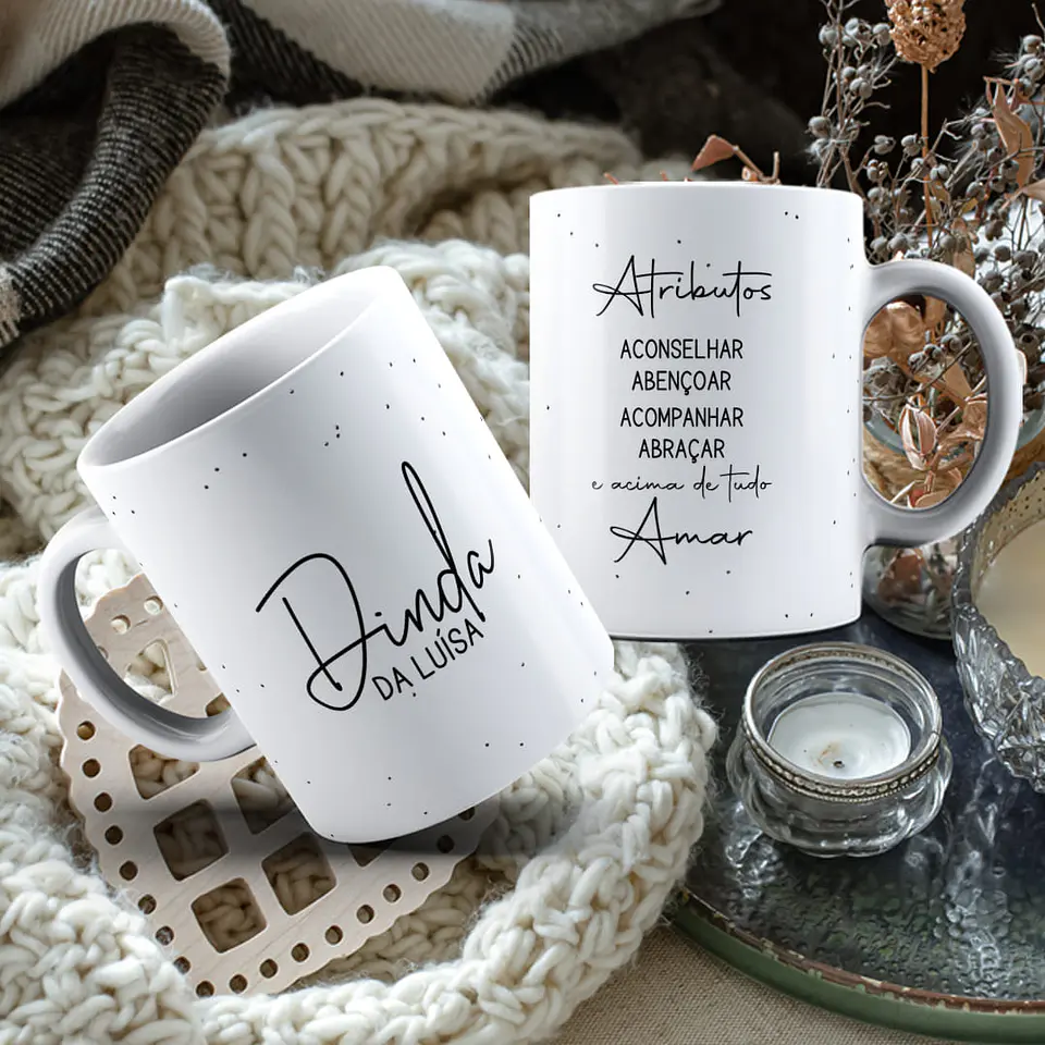10 Artes para Caneca Convite Padrinhos Dindos Minimalista Arquivo Editável 4