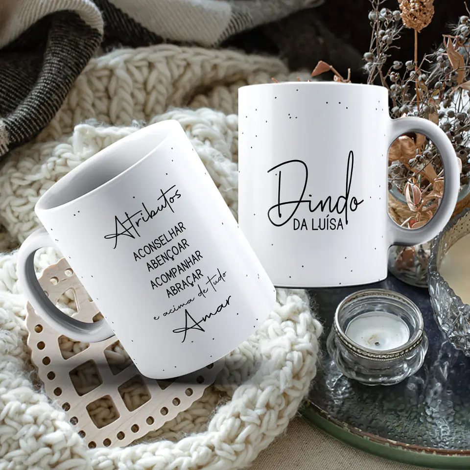 10 Artes para Caneca Convite Padrinhos Dindos Minimalista Arquivo Editável 5