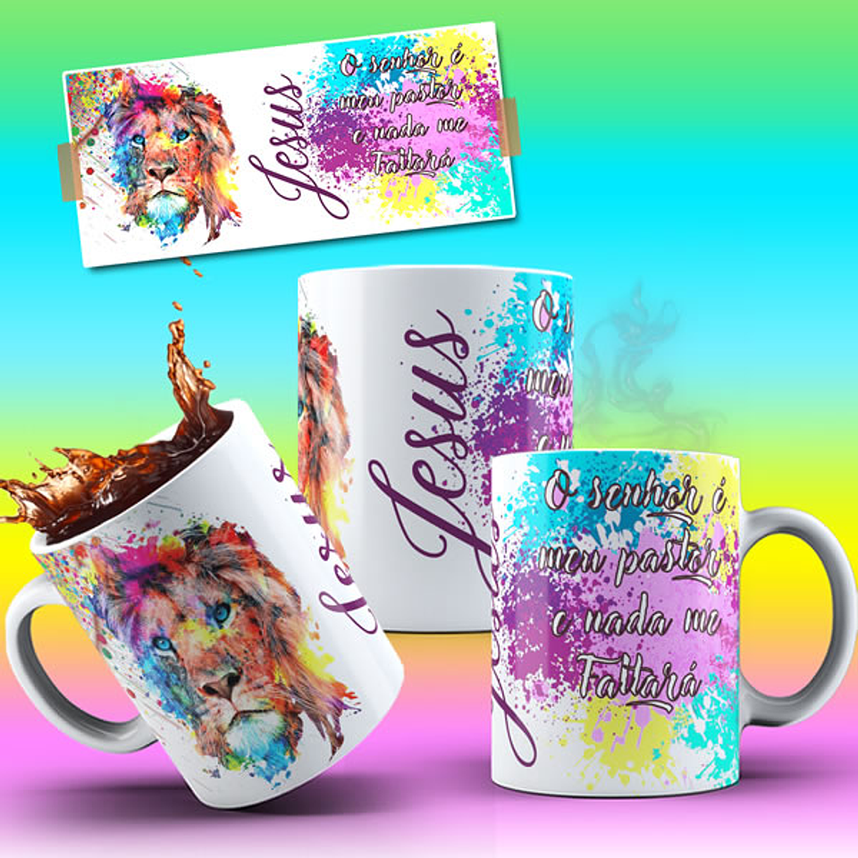 10 Artes para Caneca Leão de Judá Arquivo em Jpg 1