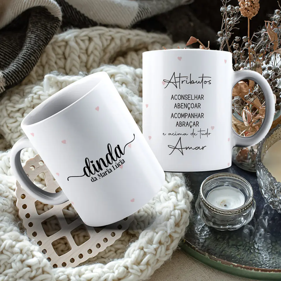 10 Artes para Caneca Convite Padrinhos Dindos Minimalista Arquivo Editável 6