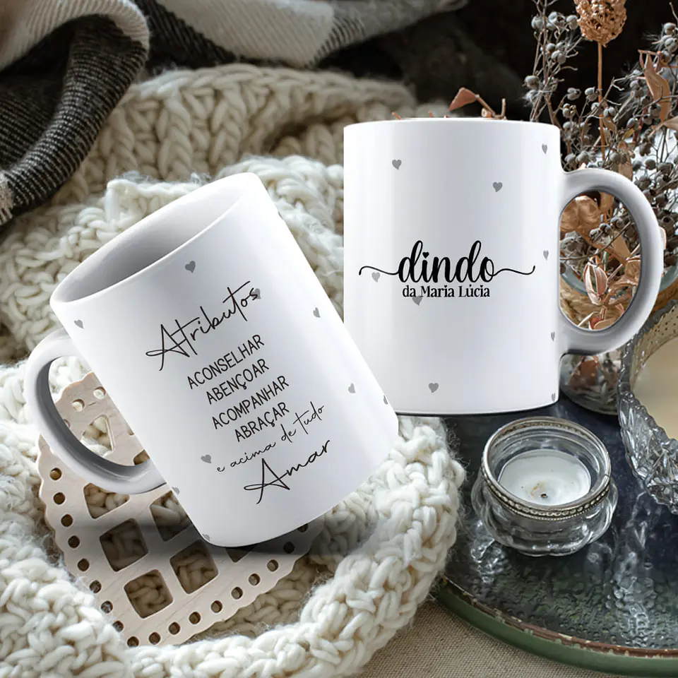 10 Artes para Caneca Convite Padrinhos Dindos Minimalista Arquivo Editável 7