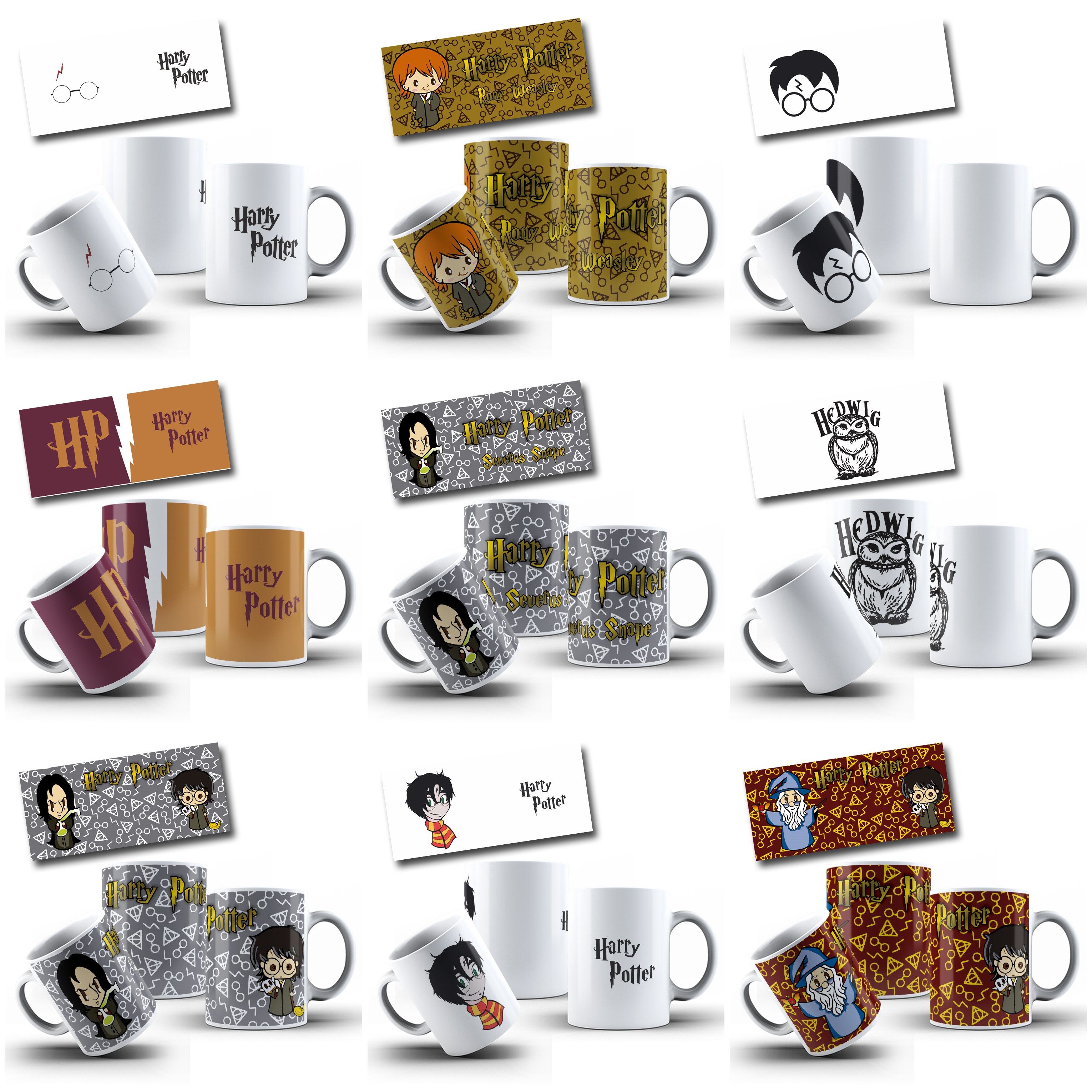 65 Artes para Caneca Harry Potter Arquivo Editável