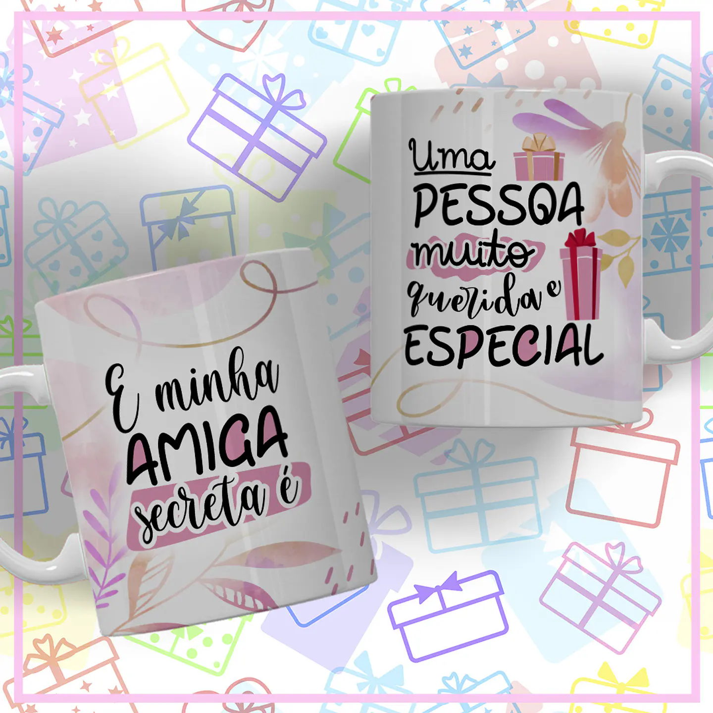10 Artes para Caneca Amigo Secreto Arquivo Editável 9