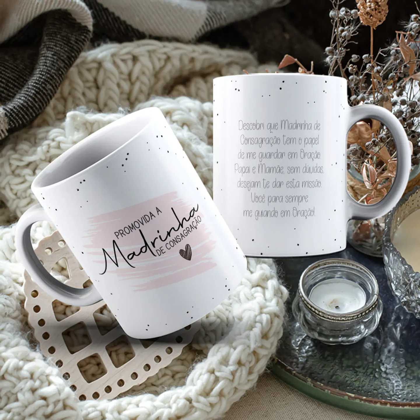 10 Artes para Caneca Convite Padrinhos Dindos Minimalista Arquivo Editável 10