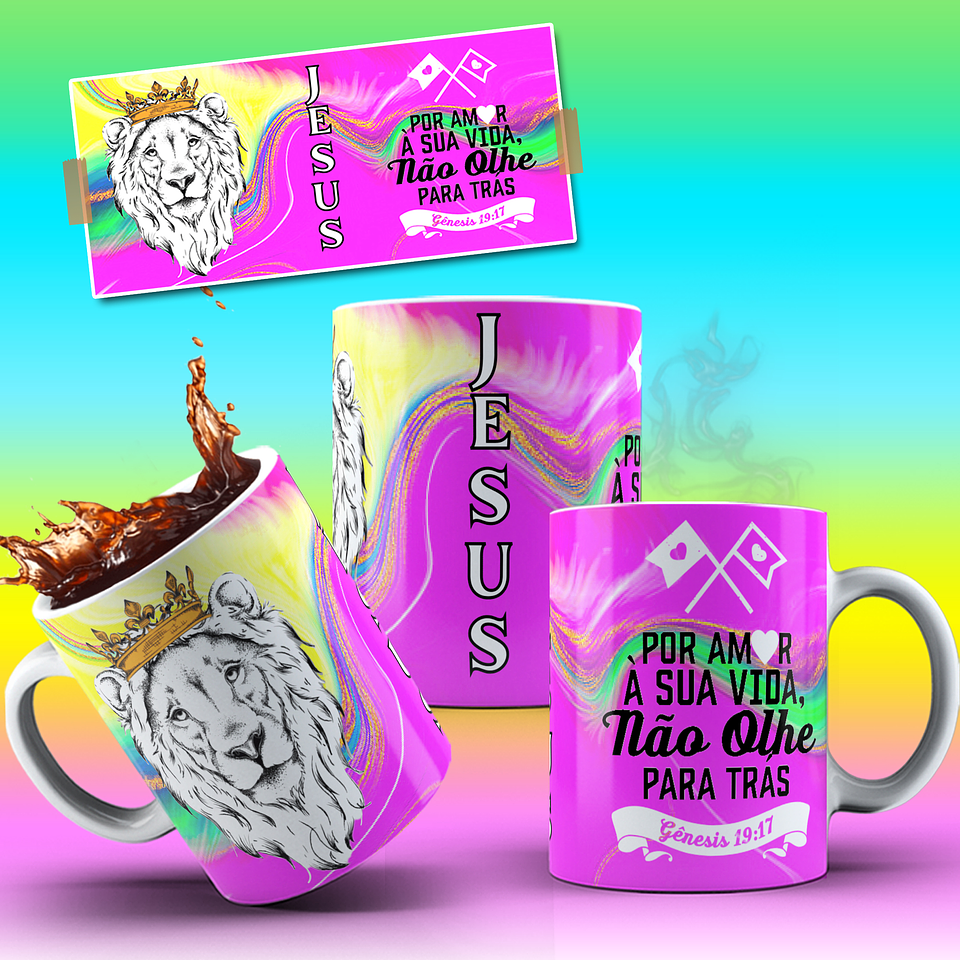 10 Artes para Caneca Leão de Judá Arquivo em Jpg 7