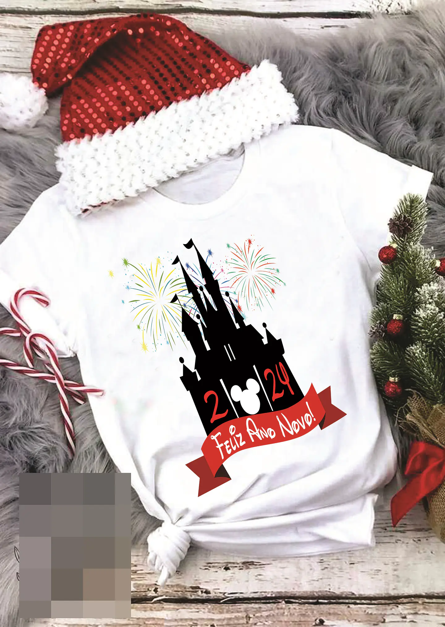 10 Artes para Caneca e Camisa Ano Novo Disney Mickey e Minnie Arquivo Editável 8