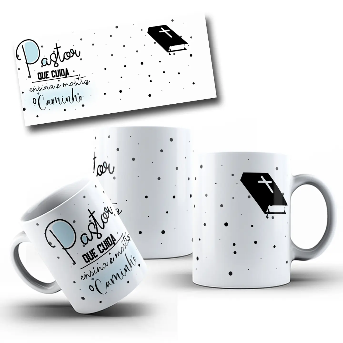 10 Artes para Caneca Pastor e Pastora Igreja Arquivo em Jpg 3