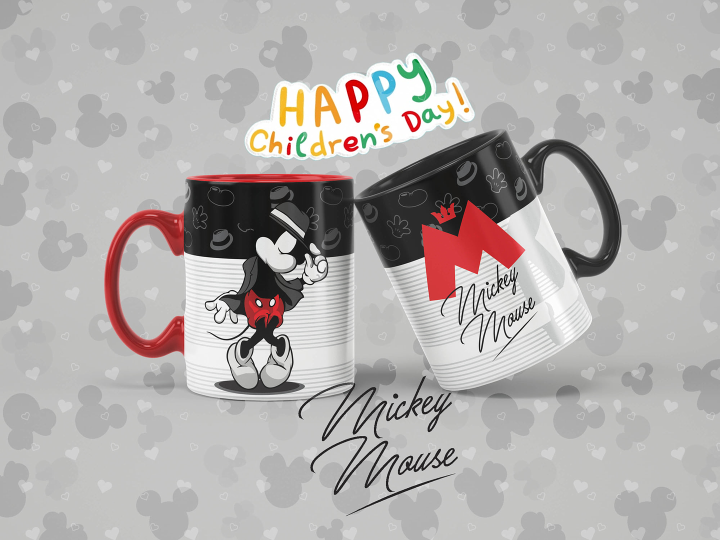 12 Artes para Caneca Disney Mickey Personagens Arquivo em Jpg 3