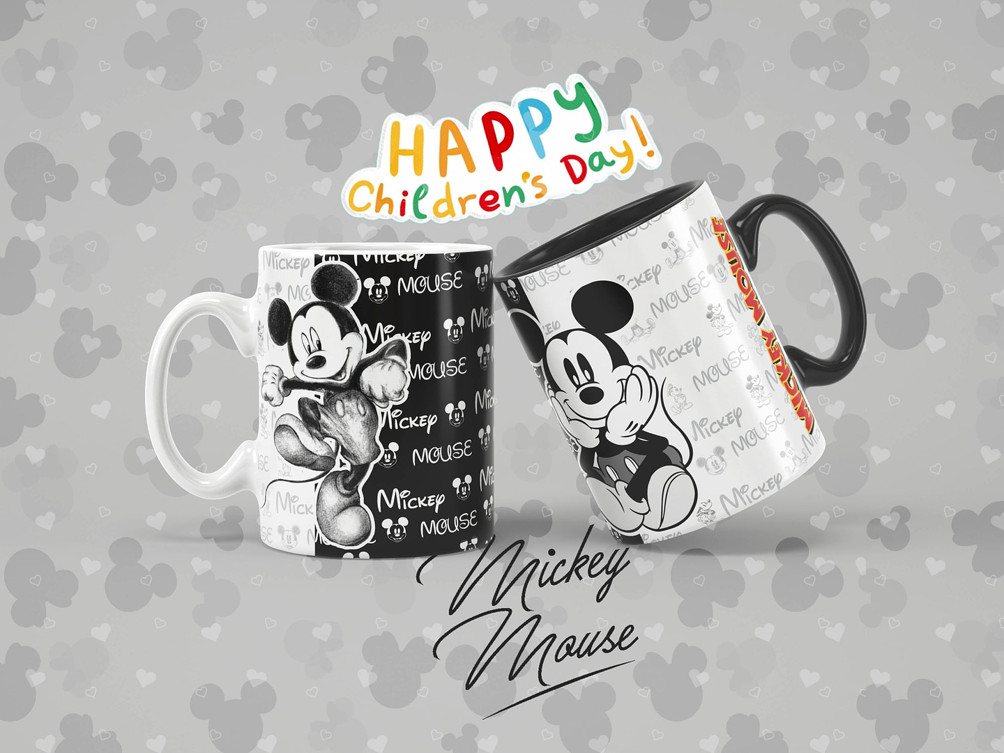 12 Artes para Caneca Disney Mickey Personagens Arquivo em Jpg 5